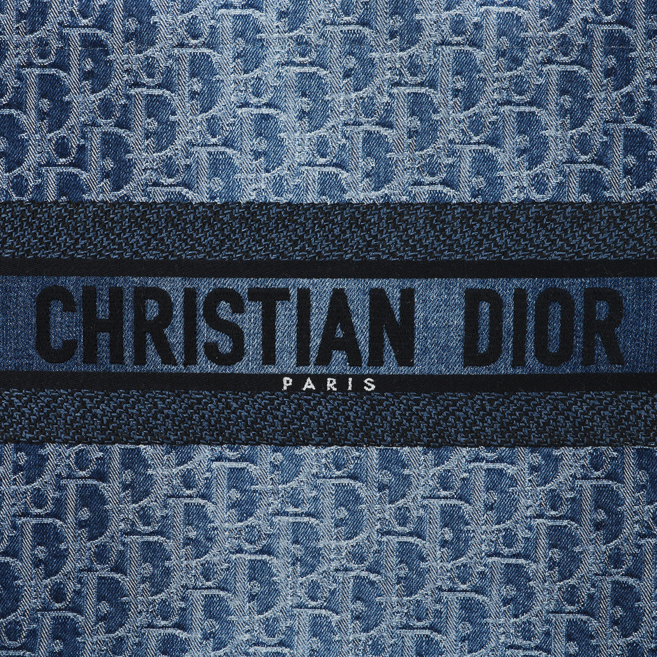 CHRISTIAN DIOR(USED)크리스찬 디올 오블리크 데님 북토트 미듐